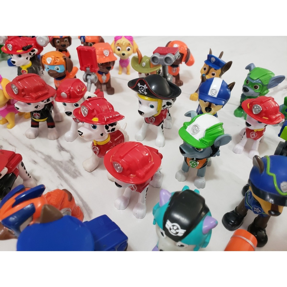 Lot 50 Paw Patrol Figures Rider Chase Marshall Skye Everest Zuma Mixed #3 - Picture 6 of 14